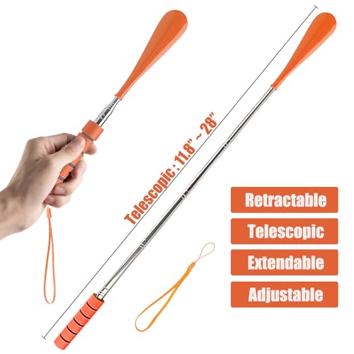 Shoe Horn Long Handle Retractable Telescopic Shoehorn Foldable Shoehorn Shoe Puller Adjustable Shoe Aids - color: Blue
