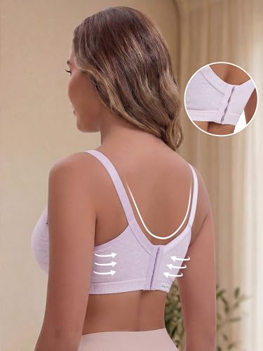 Allegra K Women Nursing Lace Trim Crossover Wireless Breastfeeding Bra - color: Light Pink, size: XX-Large