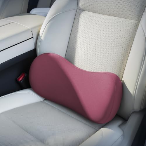 BABUR Lumbar Support Pillow for Car, Coccyx Pain Relief Cushion - color: Winered
