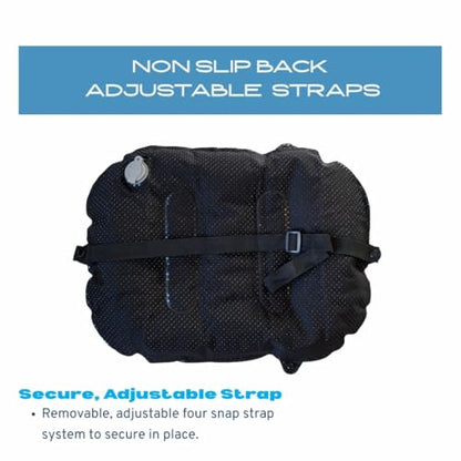 Adjustable Inflatable Lumbar Support Pillow for Airplane, Car & Office