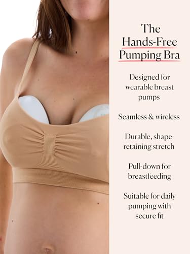 HATCH The Hands-Free Pumping Bra, Designed for Wearable Breast Pumps - color: Sand, size: XX-Large