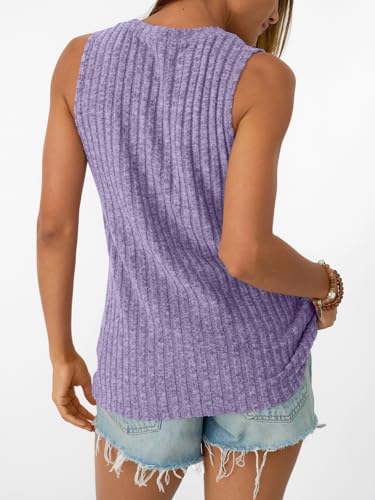 AUTOMET Womens Tank Tops Sleeveless Summer Basic Soft Clothes 2026 - color: Purple, size: X-Large