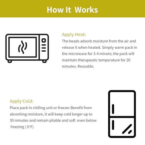 UNI-GO Silica Beads Microwave Heating Pad, Olive Green, 6"x12" - color: Olive Green-6"x12"