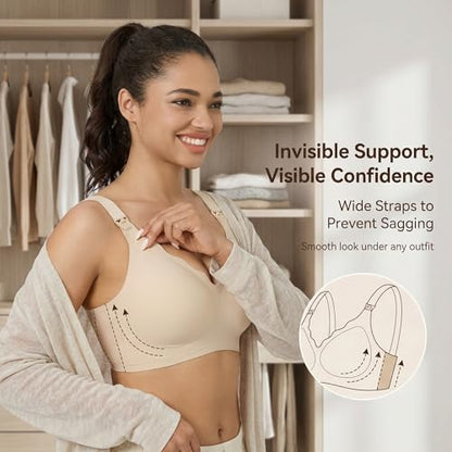 Nursing Bra, Maternity and Pumping Bra for Breastfeeding, Hands-Free Feeding Bra - color: Beige, size: XX-Large