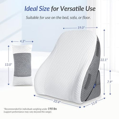 ZIKEE Adjustable Wedge Pillow Headboard Set for Sleeping & After Surgery