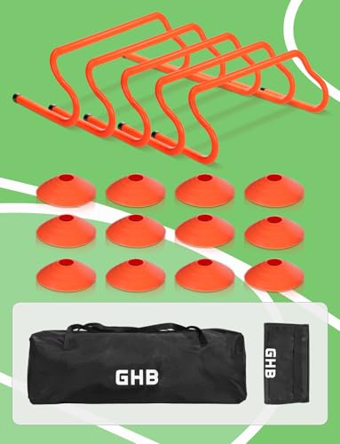 GHB Agility Hurdles 8" Speed Agility Training Hurdles - size: 17 Pack