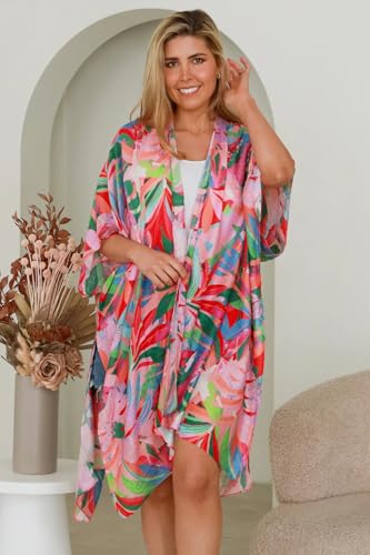 Moss Rose Women Summer Bikini Kimono Bathing Suit Cover Ups for Swimwear - color: A Multicolor 5