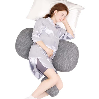 Pregnancy Pillows Breathable Material, Pregnancy Pillow for Sleeping Portable, Compact Maternity Support for Belly, Back & HIPS,Pregnancy Pillows for Sleeping,Comfortable
