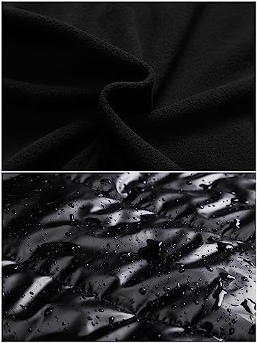 CREATMO US Women's Plus Size Warm Puffer Jacket Waterproof Fleece Lined Winter Coat with Removable Hood - color: Shiny Black, size: 6X