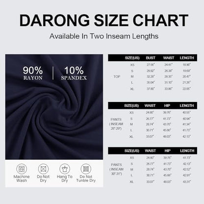 Darong Women's 2 Piece Summer Outfits Sleeveless Matching Lounge Sets - color: Dark Blue, size: X-Small