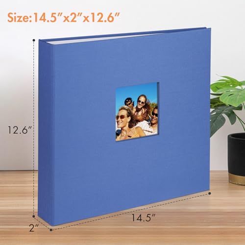 1DOT2 12x12 Inch 3 Ring DIY Scrapbook Photo Album, Blue - color: Blue