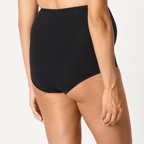 Amazon Essentials Women's Maternity Knickers, Under Bump & Over Bump Styles, Cotton & Microfibre, Pack of 6 - color: Black, size: X-Small