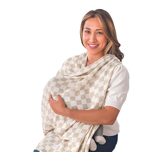 Itzy Ritzy Breastfeeding Boss Multi-Use Baby Wrap & Cover (Checkerboard) - color: Checkerboard, size: 47" x 47"