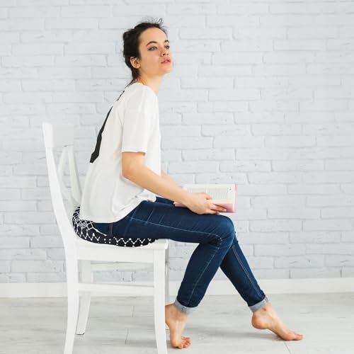 Donut Pillow for Hemorrhoids Seat Cushion for Tailbone Pain Relief - color: Black