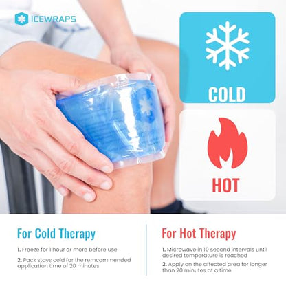 ICEWRAPS 4"x10" Flexible Large Gel Reusable Ice Packs, 2 Pack - Blue - size: 4"x10", style: Blue - 2Pack