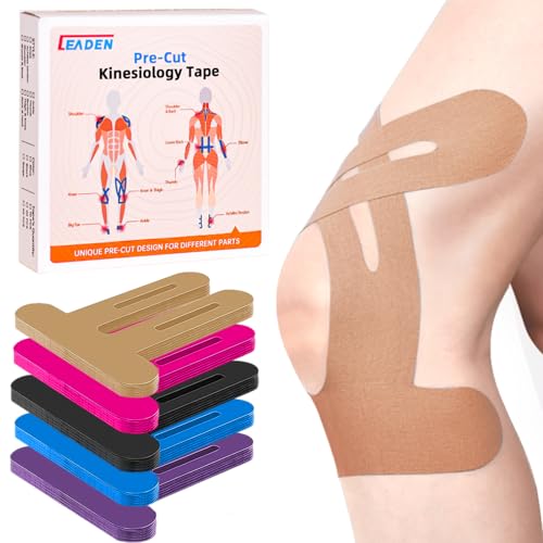 Precut Kinesiology Tape for Knees, 20 Pcs, Beige - color: Beige, size: 20 Pcs
