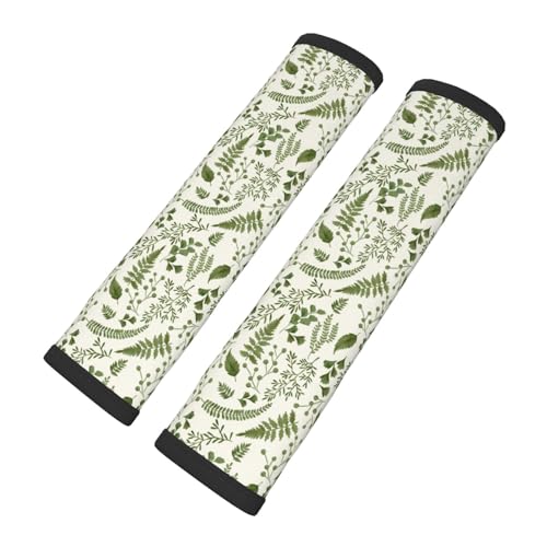 Green Leaf Floral 2PCS Car Seat Belt Cover Pad, Comfortable Soft Seatbelt Shoulder & Neck Protection Cushion, Car Accessories Interior,Cars Seat Strap Pads Decor Fit for Cars Trucks Backpack - color: Green Leaf