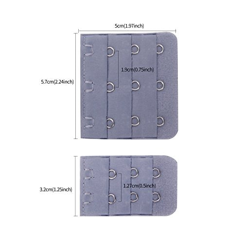 Senkary 40 Pieces Bra Extender 2 Hooks/3 Hooks Bra Band Strap Extensions for Women, 20 Colors