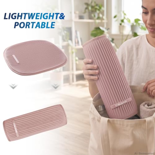 Cooling Gel Seat Cushion for Long Sitting, Pink - color: Pink