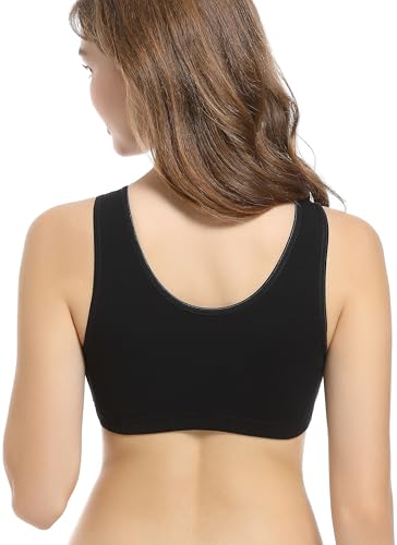 CAKYE 3 Pack Cotton Maternity Nursing Bras Breastfeeding Sleep Bralette - color: A-black+nude+burgundy/3pcs, size: X-Large