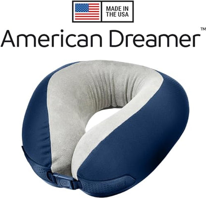 Go Travel American Dreamer, Deluxe Travel Pillow, Memory Foam Neck Pillow - color: Dark Blue
