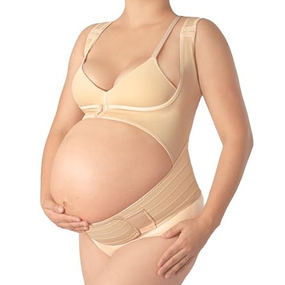 Adjustable Maternity Support Vest for Pregnant - Pregnancy Support Vest - Posture Corrector Pregnancy Support Vest (Nude, X-Large)