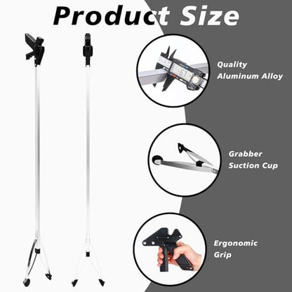 Sabary 10 Pack Suction Cup Trash Picker Grabber Tool,Black,43 Inch - color: Black, size: 43 Inch