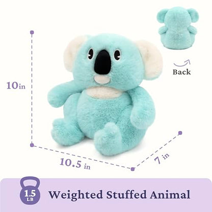 IKASA Microwavable Stuffed Animal Koala Plush,Heating Weighted 1.5 lbs - color: Light Blue Koala
