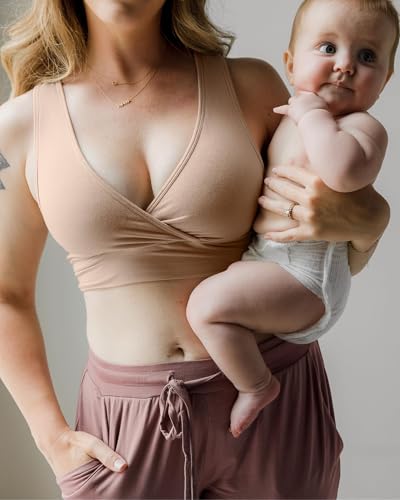 Kindred Bravely French Terry Racerback Nursing & Sleep Bra, Maternity Bra - color: Beige, size: Small