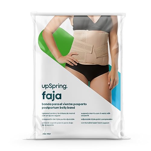 UpSpring Faja postpartum belly band, after baby shapewear wrap - color: Nude, size: Small-Medium