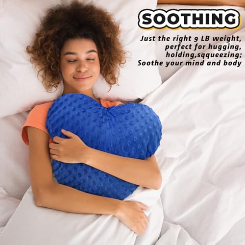 Briwooody Weighted Pillow Glass Bead Calming Body Pillows, Blue - color: Blue
