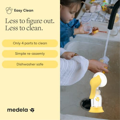 Medela Harmony Manual Breast Pump, On-the-Go, More Milk Output - style: Harmony Manual Breast Pump