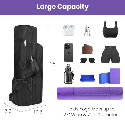 Yoga Mat Bag Carrier Large Capacity Yoga Backpack for Women