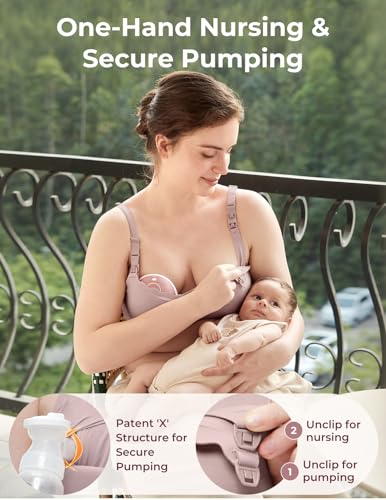 Momcozy 4-in-1 Hands-Free Pumping Bra, Cooling Fabric & Jelly-Strip Support - color: Brown, size: 3X-Large