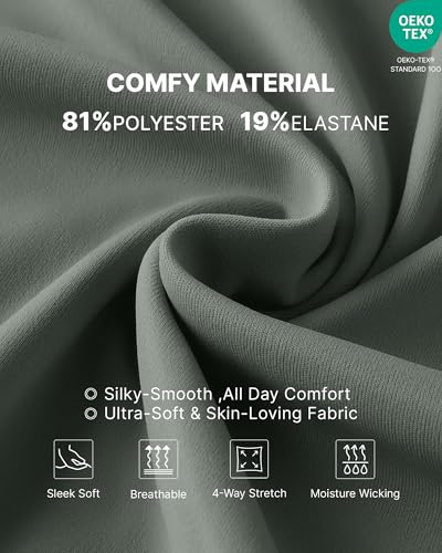 G4Free EverGoing Maternity Work Pants Pregnancy Ankle Flare Leg with Pocket - color: Gray Sage, size: Medium