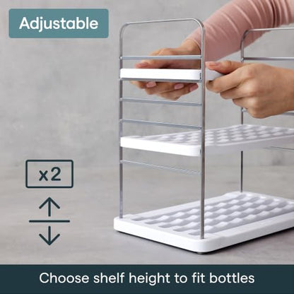 YouCopia UpSpace 9 Water Bottle Organizer, Adjustable Tumbler Cabinet Rack - size: 9 Bottle Premium