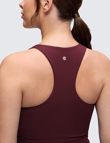 CRZ YOGA Maternity Racerback Tank Tops - color: Red Merlot, size: Medium