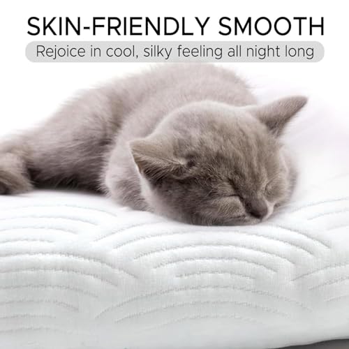 Body Pillow for Adults, Swan Bed Pillow Insert for Sleeping, White, 49 In - color: White Tencel