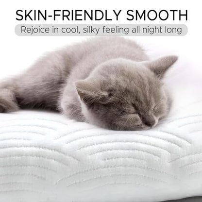 Body Pillow for Adults, Swan Bed Pillow Insert for Sleeping, White, 49 In - color: White Tencel
