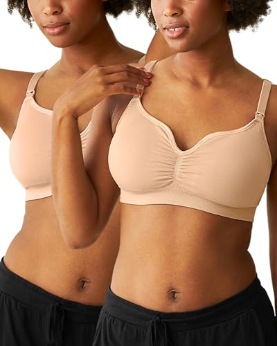 Kindred Bravely Tatum Maternity Nursing Bra, Seamless Bralette Set, 2 Pack - color: 2pk Beige/Beige, size: Large