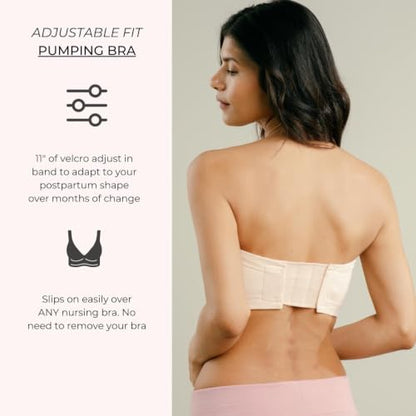 Simple Wishes Pumping Bra Hands Free, Comfortable & Adjustable - color: Soft Pink, size: XSmall-L