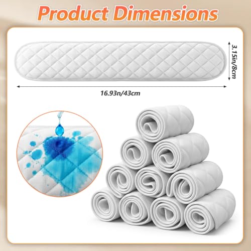 10 Pcs Cotton Bra Liners for Sweating 3 Layer Washable Sweat Liner Tummy Rash Under Boobage Sweat Pads Bras Breast Women Inserts To Absorb Breasts Absorbent Plus Size Reusable