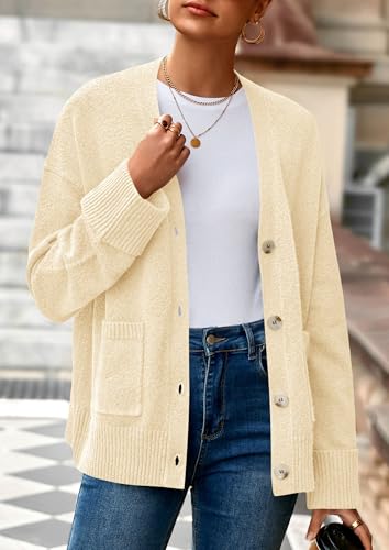 PRETTYGARDEN Women's Winter Oversized Cardigan Sweaters - color: Beige, size: X-Large