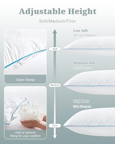 YZ HOME Long Body Pillow for Adults,Firm Body Pillow Shredded Memory Foam - color: White