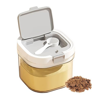 Formula Container to go-800ml Travel Dispenser BPA Free Airtight Container with Spoon & Layered Storage,Sealed Lid,Stackable,Easy-Clean,Ideal for Coffee,Flour,Sugar,Cereal,Milk Powder(27oz) - size: Mini