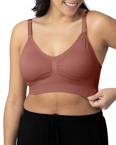 Kindred Bravely Simply Sublime Nursing Bra, Wireless Maternity Bra - color: Redwood, size: 2X