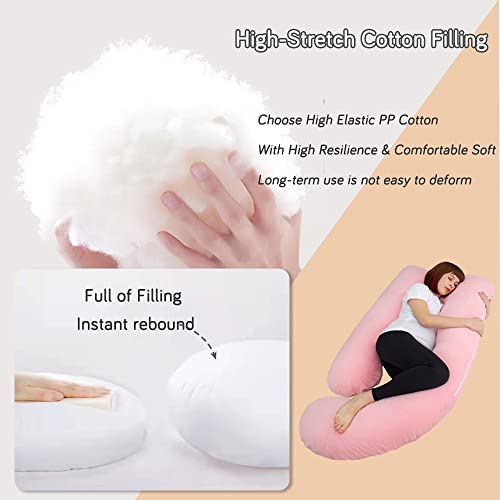 60 Inch Pregnancy Pillows for Sleeping (Pink) - color: Pink