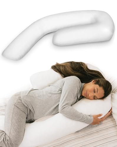 MedCline J-Shaped Therapeutic Full Length Body Pillow for Side Sleepers - size: Therapeutic