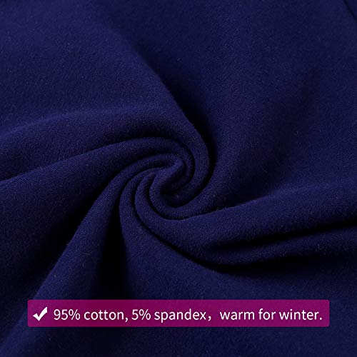 Joyaria Cotton Maternity Leggings Over-the-Belly,Maternity Clothes - color: Navy Blue, size: Medium
