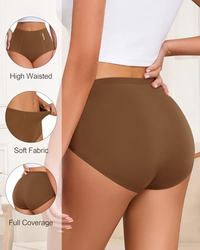 Women's Underwear Cotton High Waist Postpartum Ladies Panties 5 Pack - size: Medium